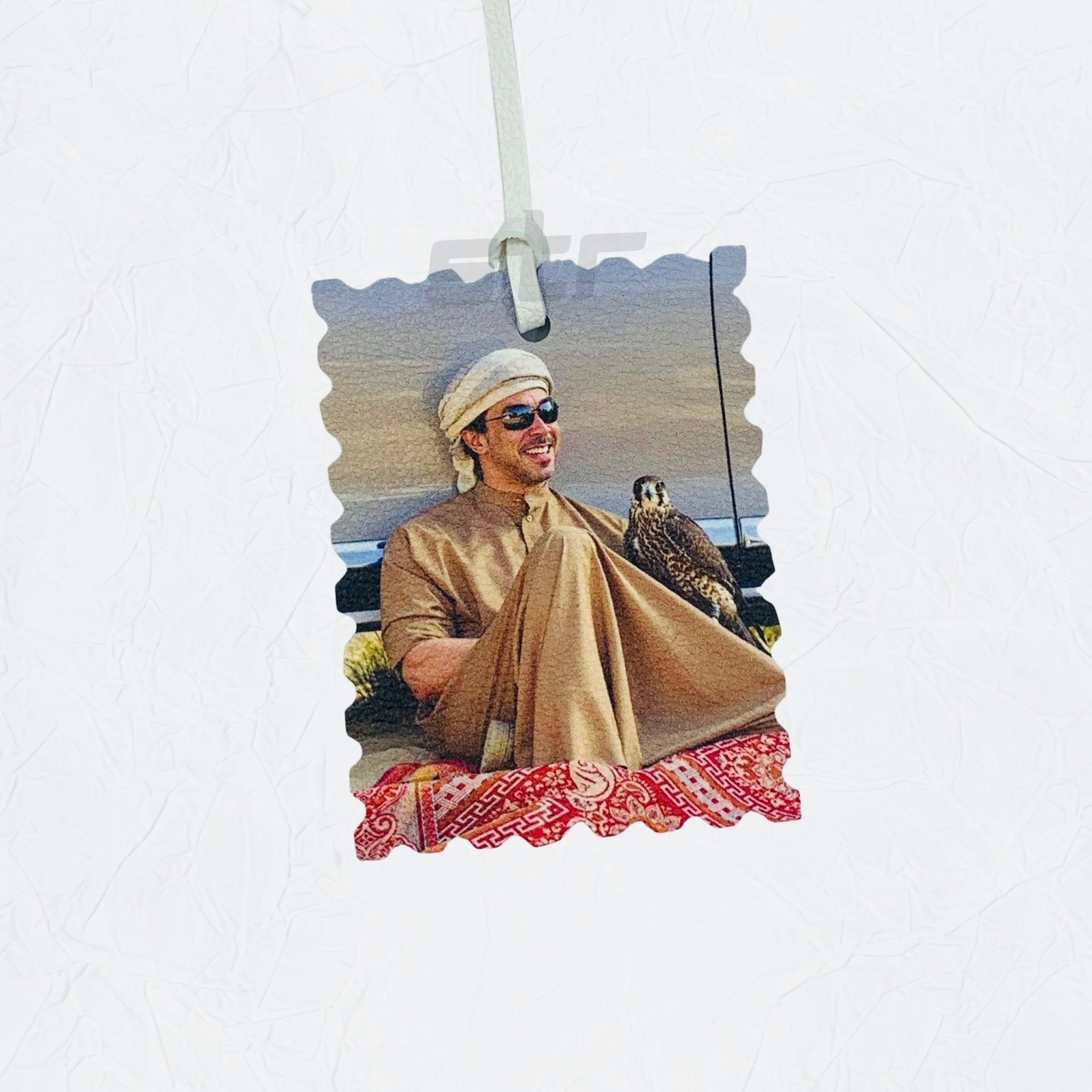 Leather Charm Double Side Sheikh Mansour bin Zayed Al Nahyan